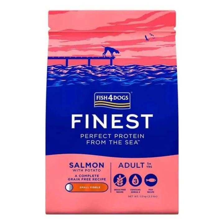 Krmivo FISH4DOGS Finest Salmon S Lososová 1,5 Kg
