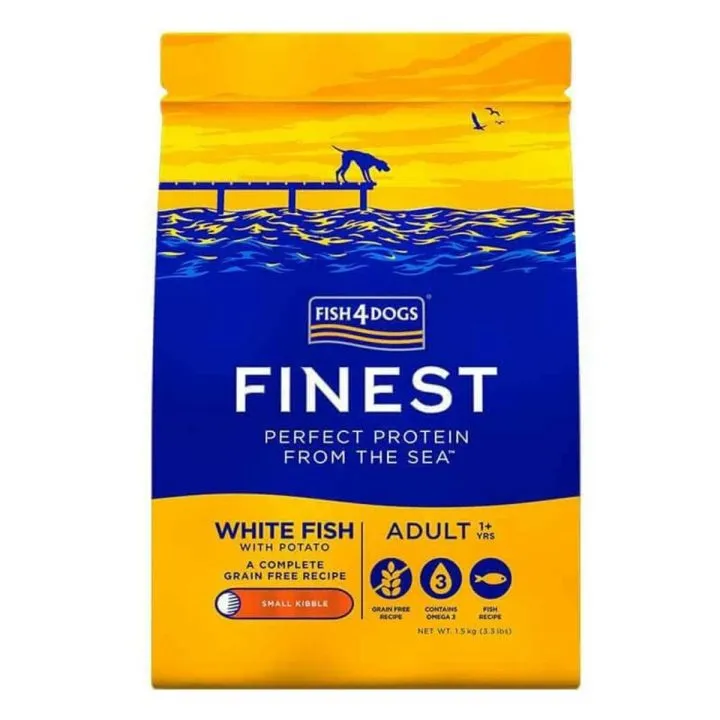Krmivo FISH4DOGS Finest Ocean White Fish 1,5 Kg