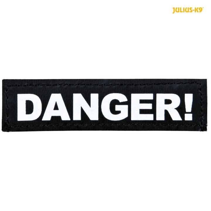 Štítky na postroj Julius K9 DANGER! XS