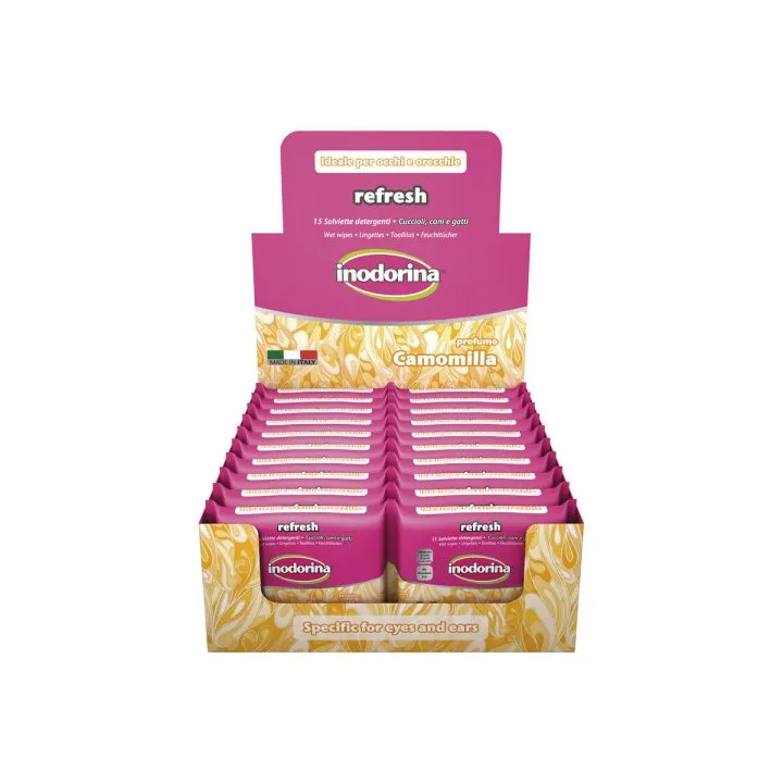 Vlhčené utierky pre domáce zvieratá Inodorina REFRESH