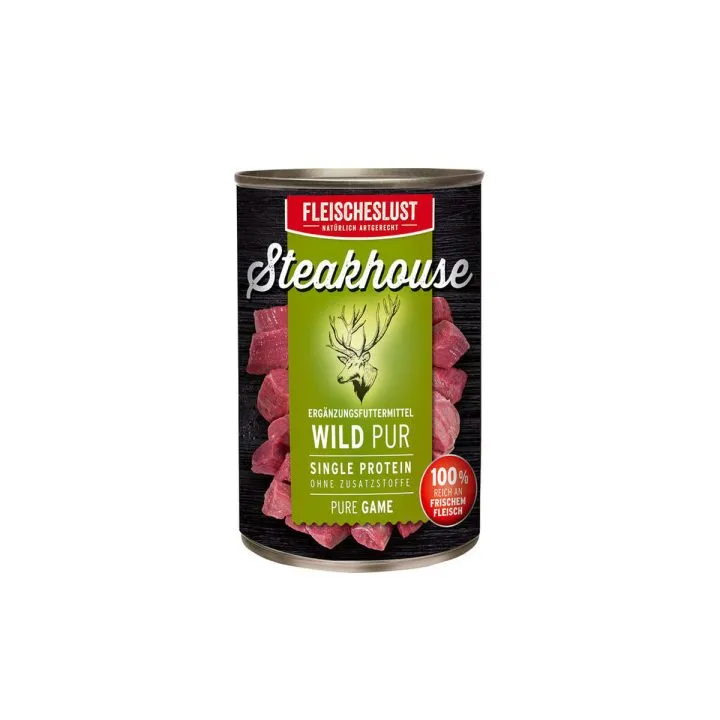 Mokré jedlo Fleischeslust Pure 400 gr Jeleň