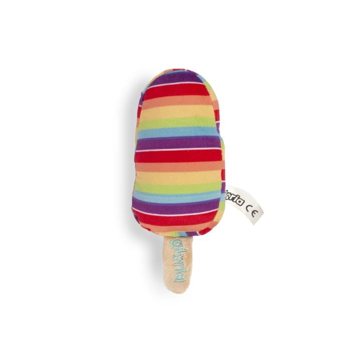 Plyšák pre psov Gloria RAINWBOW Biela Polyester Polypropylén