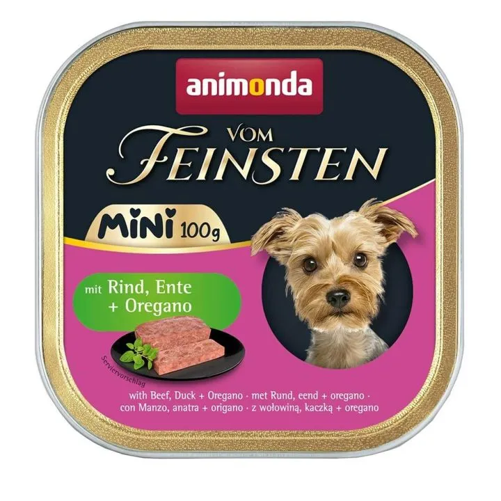 Mokré jedlo Animonda Vom Feinsten Adult Mini Beef, duck and oregano Kurča 100 g