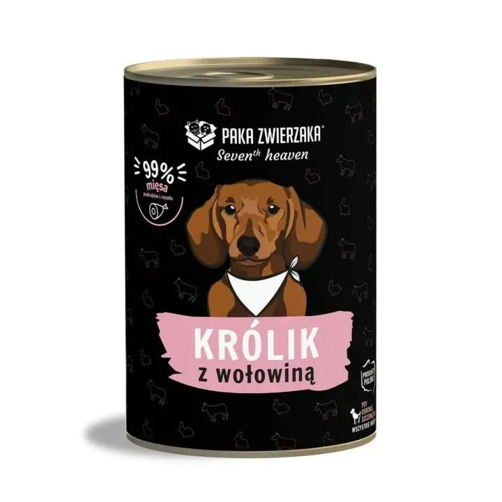 Mokré jedlo Paka Zwierzaka Seventh Heaven Rabbit and beef Králik 400 g