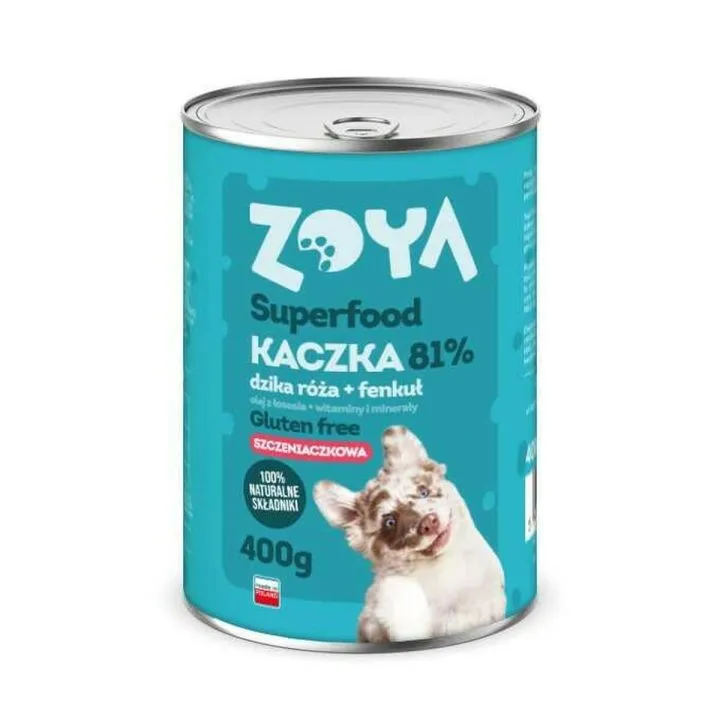 Mokré jedlo Zoya Superfood Puppy Duck 400 g