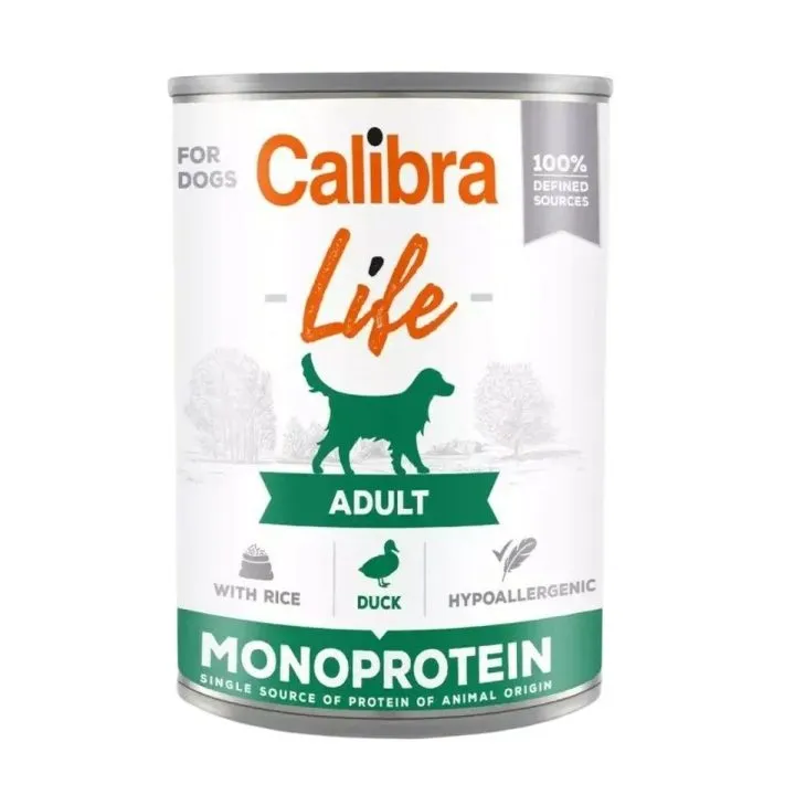 Mokré jedlo Calibra Life Adult Duck with rice 400 g