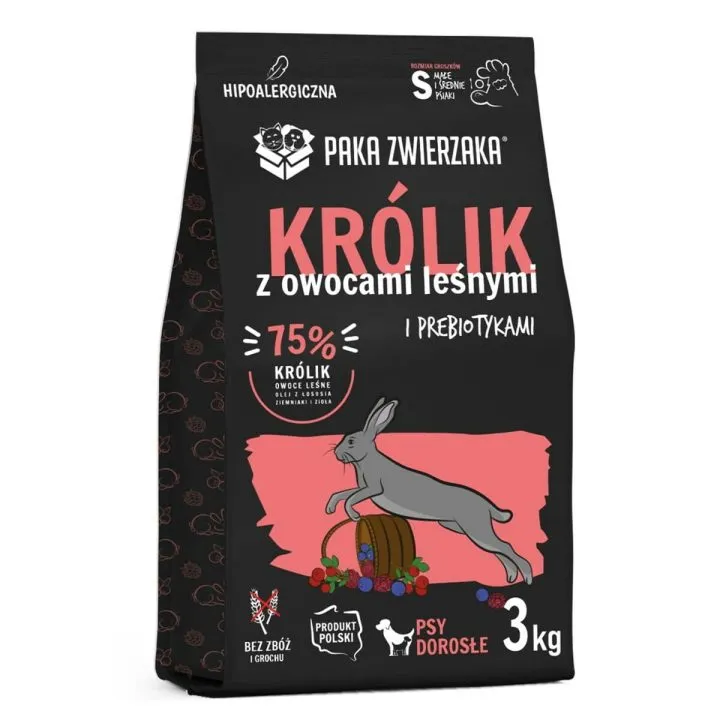 Krmivo Paka Zwierzaka Rabbit with forest fruits Králik