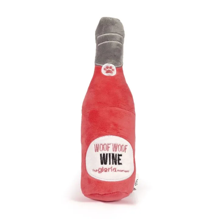 Plyšák pre psov Gloria WOOF WOOF WINE Červená Polyester