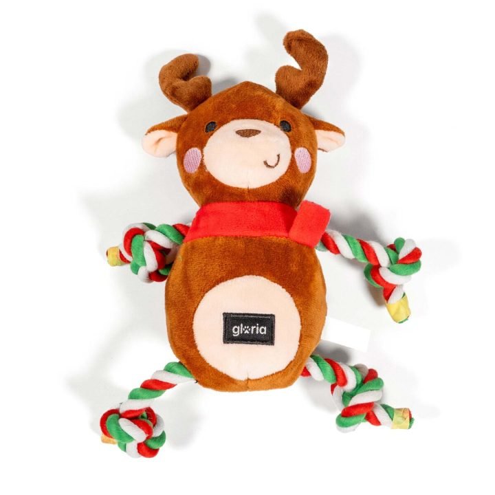 Plyšák pre psov Gloria XMAS RUDOLF Gaštanová