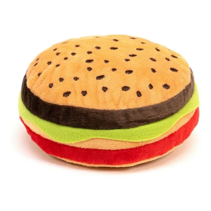 Plyšák pre psov Gloria Hamburdog Viacfarebná Polyester Polypropylén Hamburger 14 x 6 cm