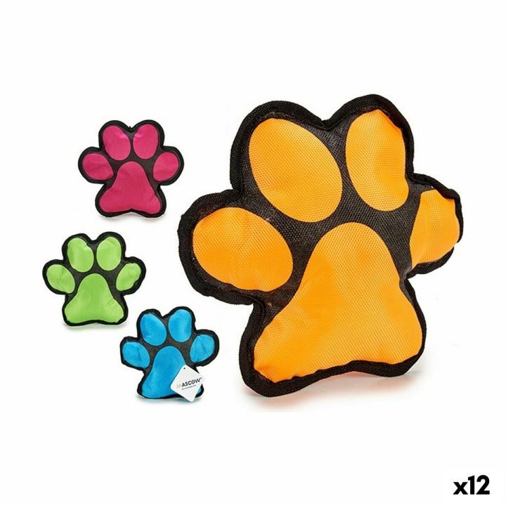 Hračka na žuvanie psa Mascow Modrá zelená Oranžová Ružová 7 x 22 x 22 cm Stopa zvieraťa (12 kusov)