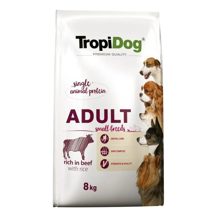Krmivo Tropi Dog Premium Adult Small Dospelý Teľacie mäso 8 kg