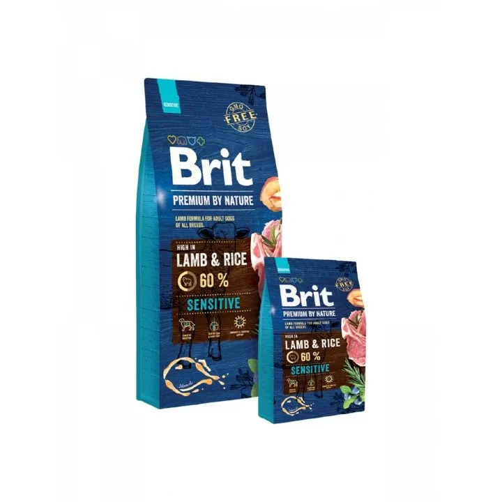 Krmivo Brit Premium by Nature Sensitive Lamb Dospelý Baránok Ryža 3 Kg