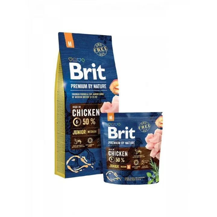 Krmivo Brit Premium by Nature Junior Dospelý Šteňa/junior Kurča