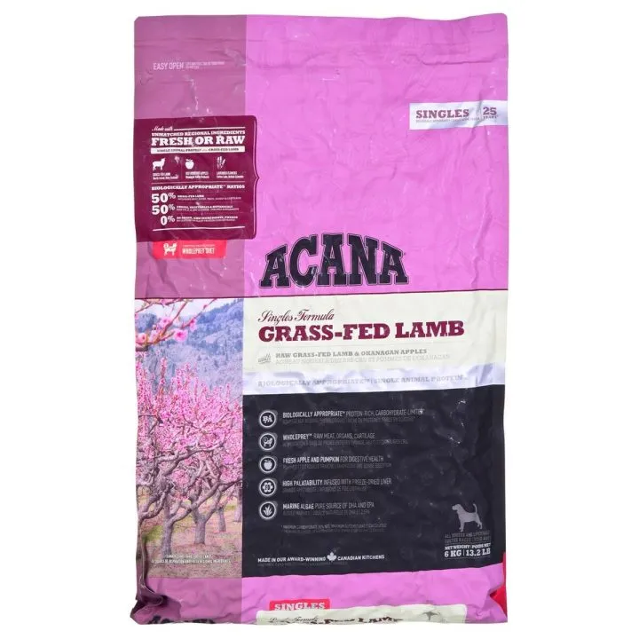 Krmivo Acana Grass-Fed Dospelý Ovocie Baránok Rastlinný 6 Kg