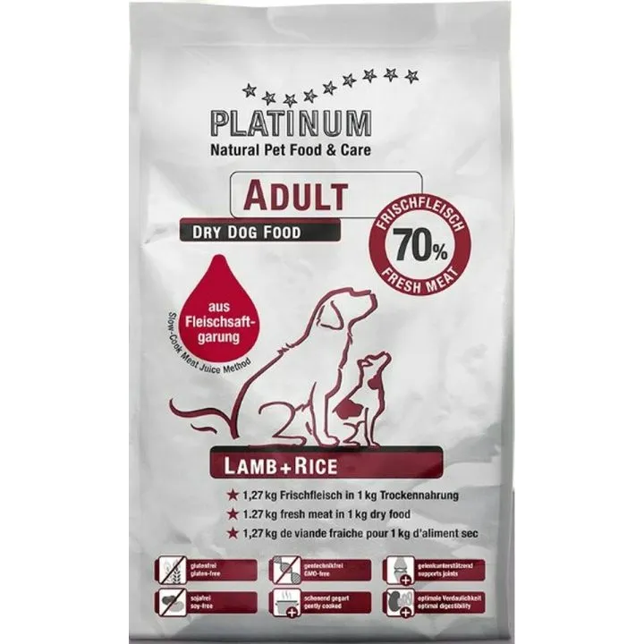 Krmivo Platinum Adult Lamb + Rice Dospelý Baránok 5 kg