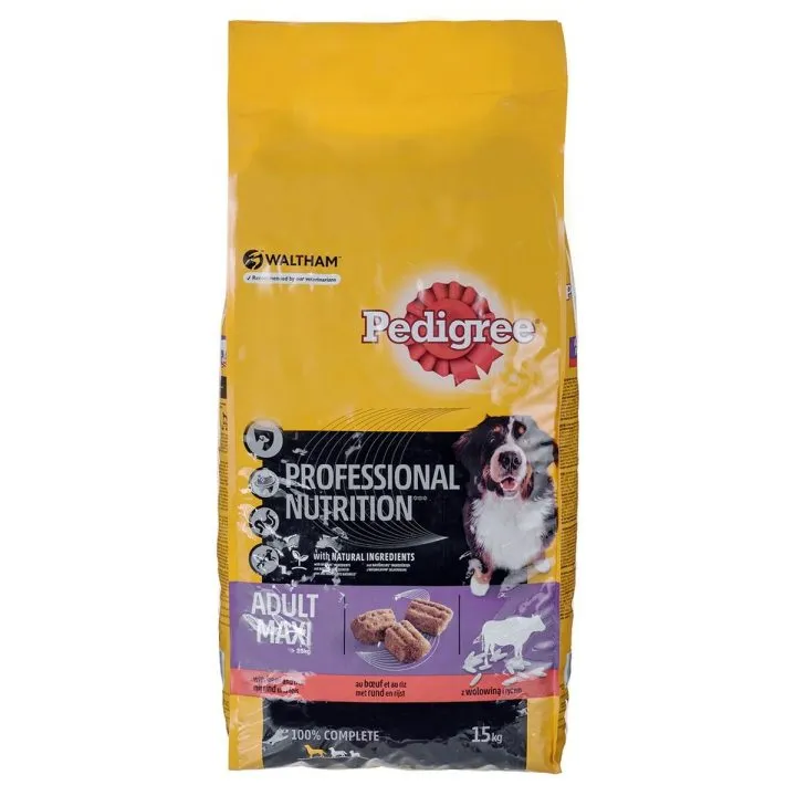 Krmivo Pedigree Adult Maxi Dospelý Teľacie mäso 20-40 Kg 15 kg