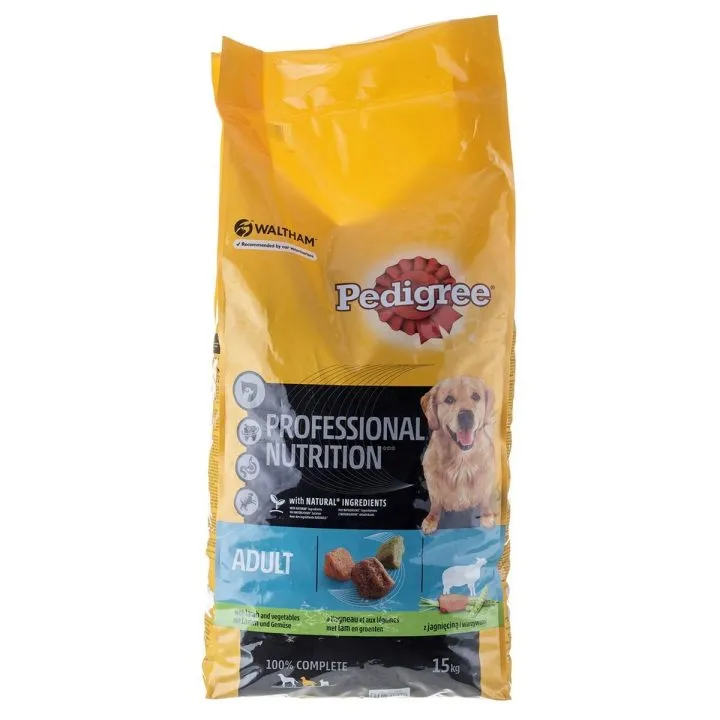 Krmivo Pedigree Adult Professional Dospelý Baránok 15 kg