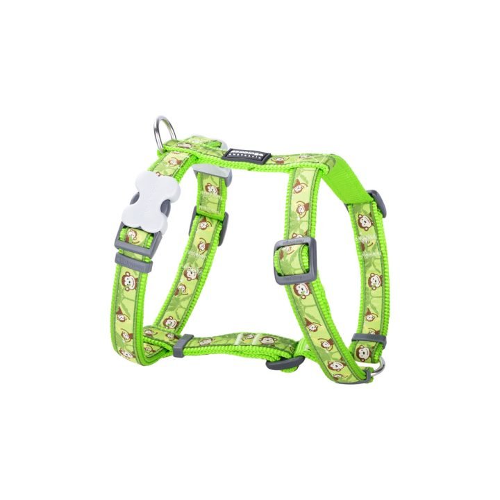 Postroj pre psa Red Dingo STYLE MONKEY LIME GREEN