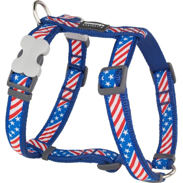 Postroj pre psa Red Dingo STYLE US FLAG