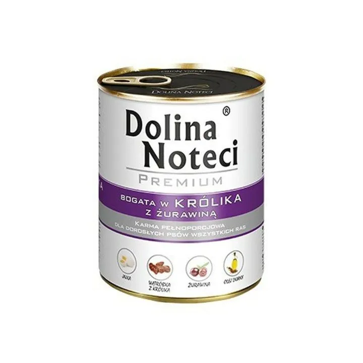 Mokré jedlo Dolina Noteci Premium Čučoriedka Teľacie mäso Prasa Králik 800 g
