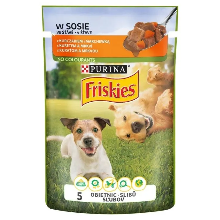 Mokré jedlo Purina Friskies Kurča Mrkva 100 g
