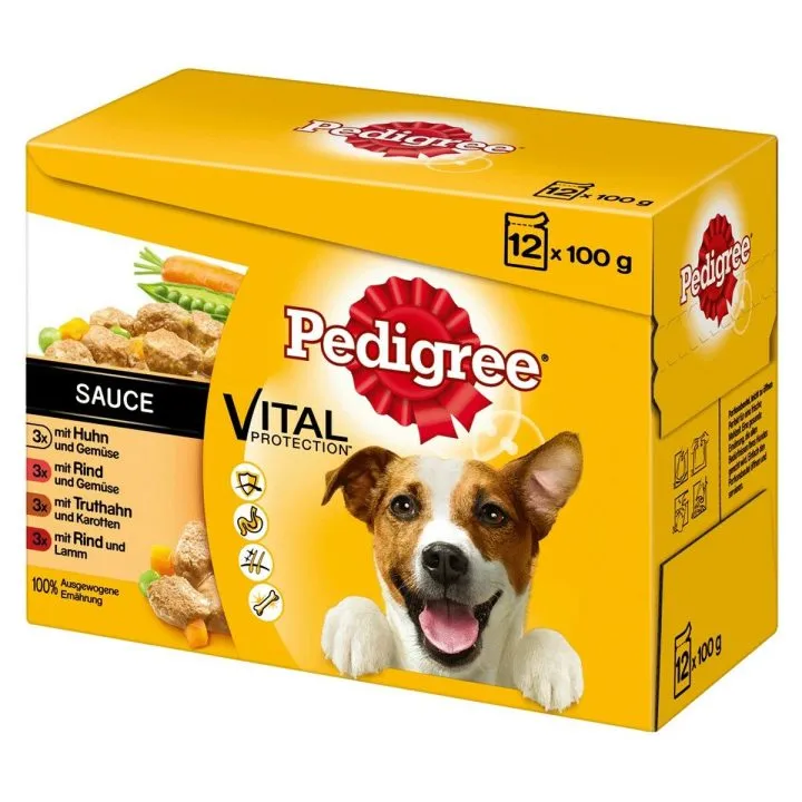 Krmivo Pedigree                                 Dospelý Kurča Páv Teľacie mäso Baránok Rastlinný 1,2 kg