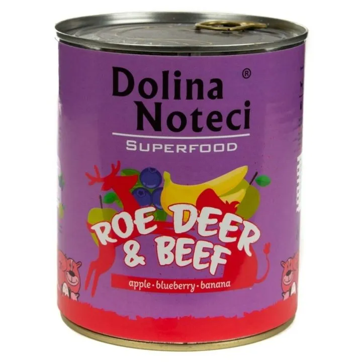 Mokré jedlo Dolina Noteci Superfood Teľacie mäso Jeleň