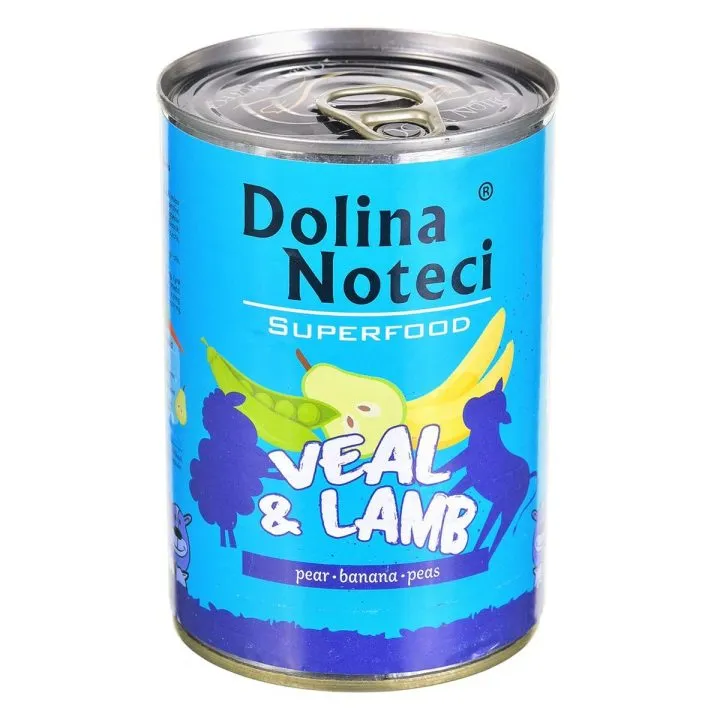 Mokré jedlo Dolina Noteci Superfood Teľacie mäso Baránok