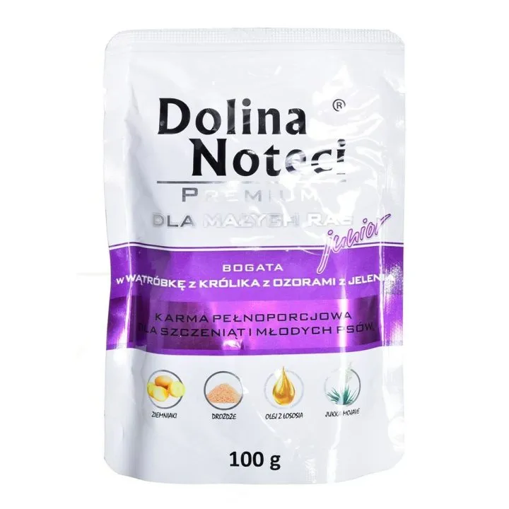 Mokré jedlo Dolina Noteci Premium Junior Prasa Králik 100 g