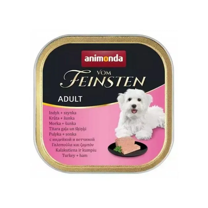 Mokré jedlo Animonda  Vom Feinsten Páv Šunka 150 g