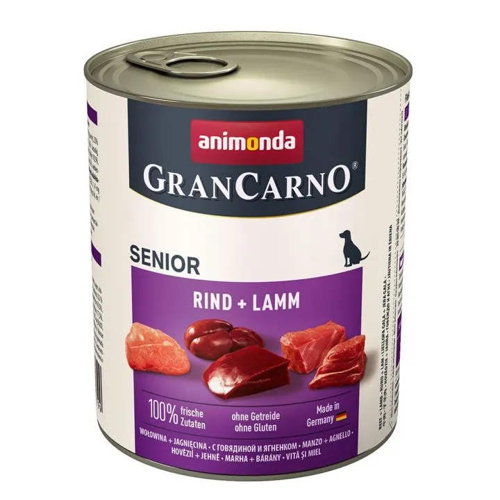 Mokré jedlo Animonda  GranCarno Senior Teľacie mäso Baránok Hovädzie mäso 800 g