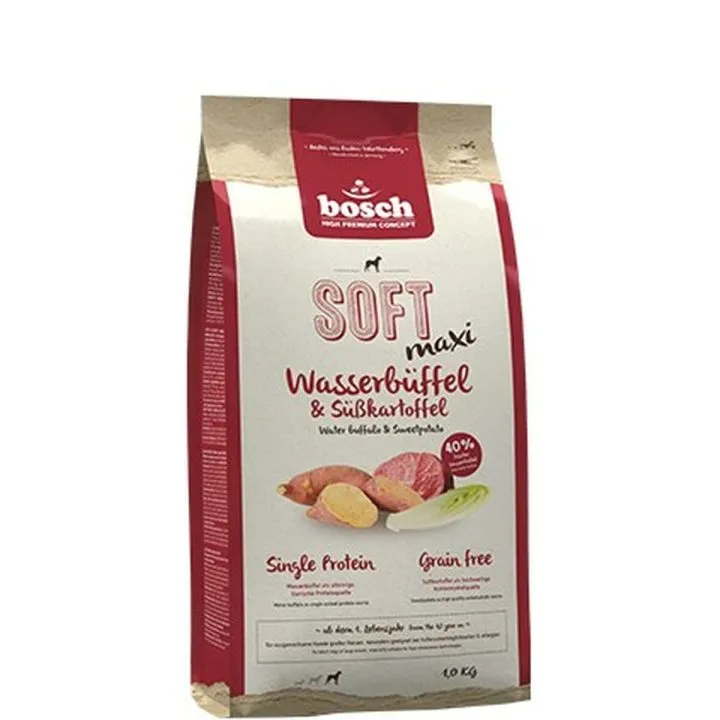 Krmivo BOSCH Soft Maxi Dospelý Teľacie mäso Búfalo Sladký zemiak (batat) 12,5 Kg