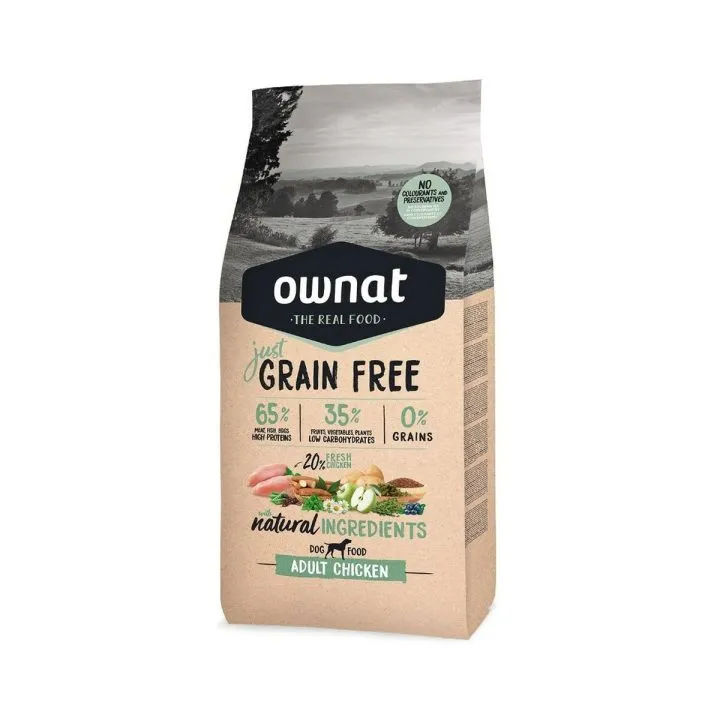 Krmivo Ownat Just Grain Free Adult Dospelý Kurča 14 Kg