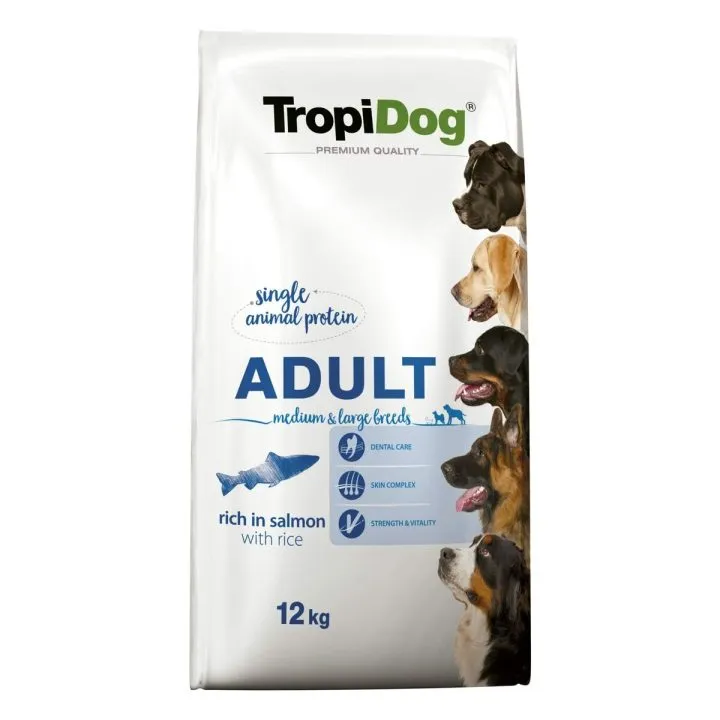 Krmivo Tropi Dog Dospelý Lososová 12 kg