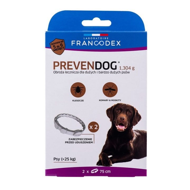 Anti-parasite collar Francodex PrevenDog Kliešte