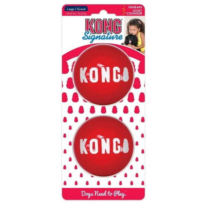 Hračky pre psy Kong Signature Balls Červená