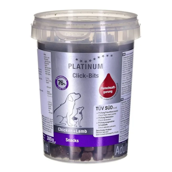 Krmivo pre psov Platinum Click Dospelý Kurča Baránok 300 g