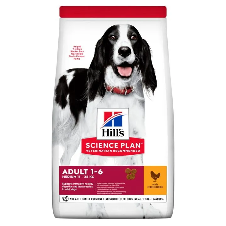 Krmivo Hill's Science Plan Canine Adult Medium Dospelý Kurča 14 Kg