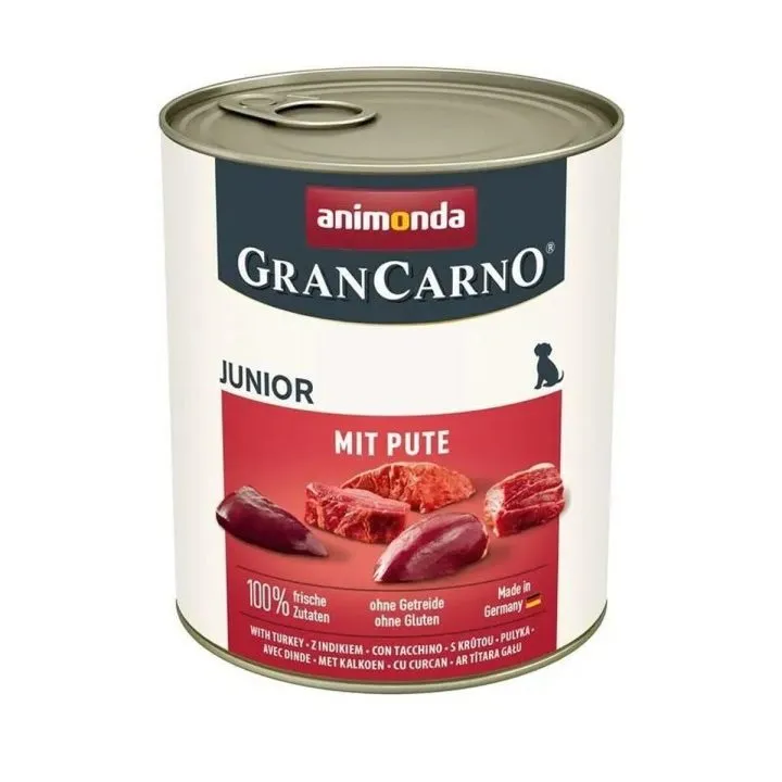 Mokré jedlo Animonda Grancarno Junior Turkey Páv 800 g