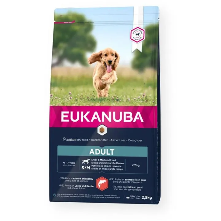 Krmivo Eukanuba Adult Small&Medium Salmon Ryby