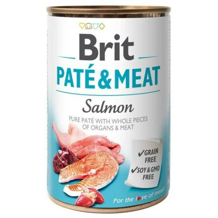 Mokré jedlo Brit Paté & Meat Salmon 400 g