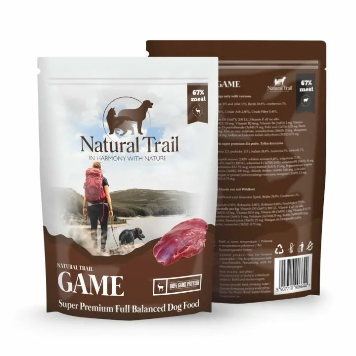 Mokré jedlo NATURAL TRAIL Dog Game
