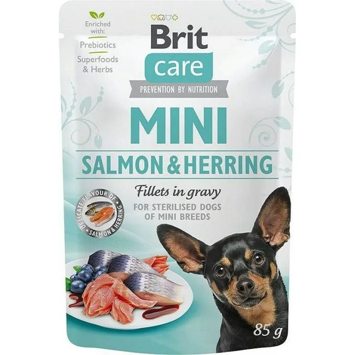 Mokré jedlo Brit BRIT Care Mini Salmon & Herring Ryby 85 g